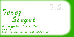 terez siegel business card